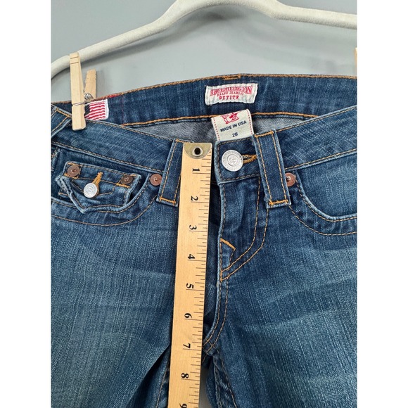 True Religion Becky Bootcut Jeans Petite Dark Wash Denim USA Made Size 26 - Picture 9 of 14